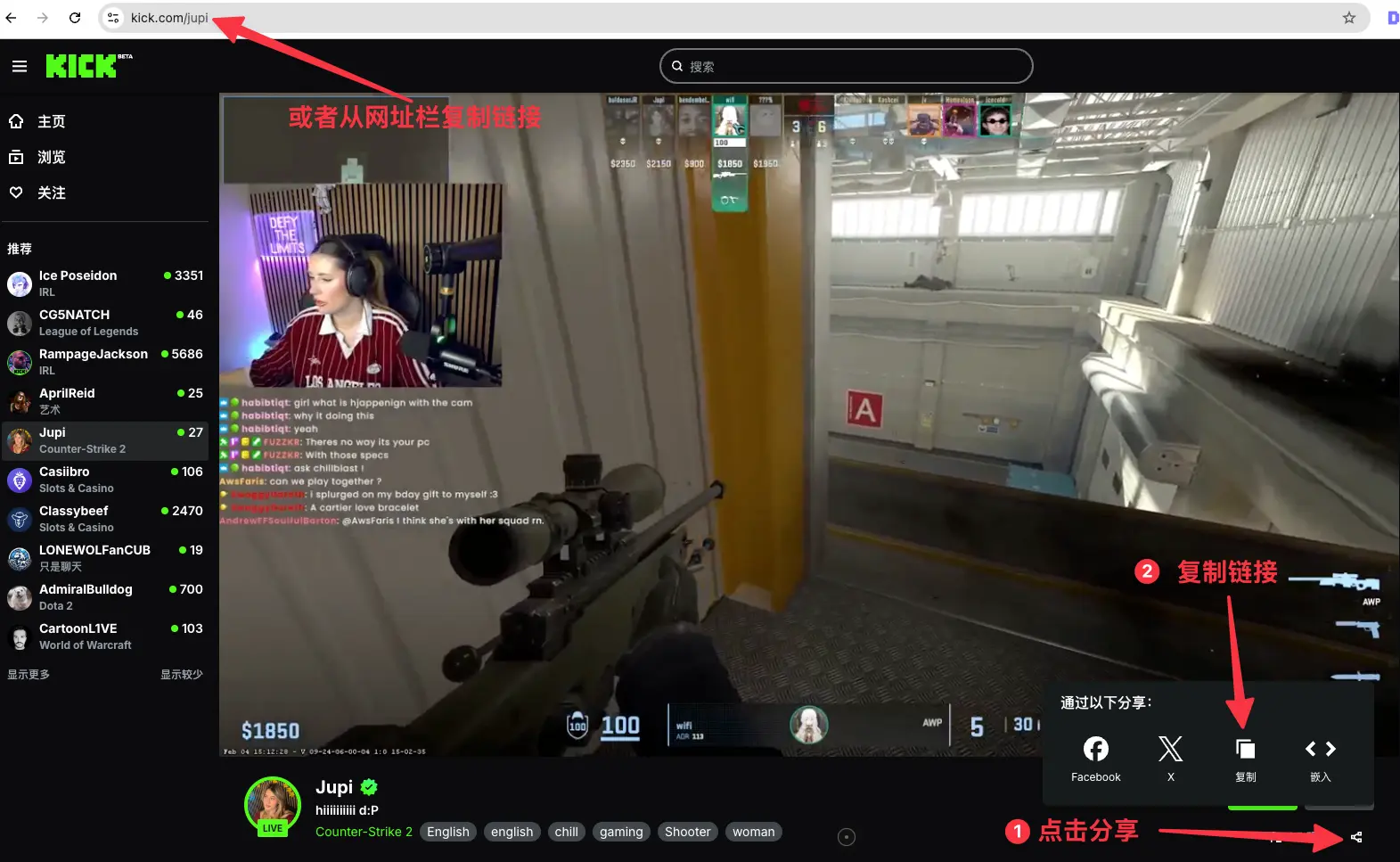 Copy Kick stream link